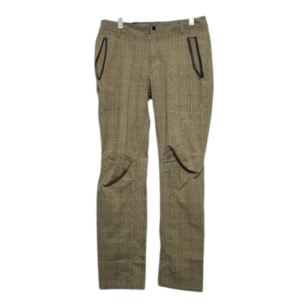 Lululemon Athletica Commission Commute Pants Brown Plaid Straight Leg Men’s 34